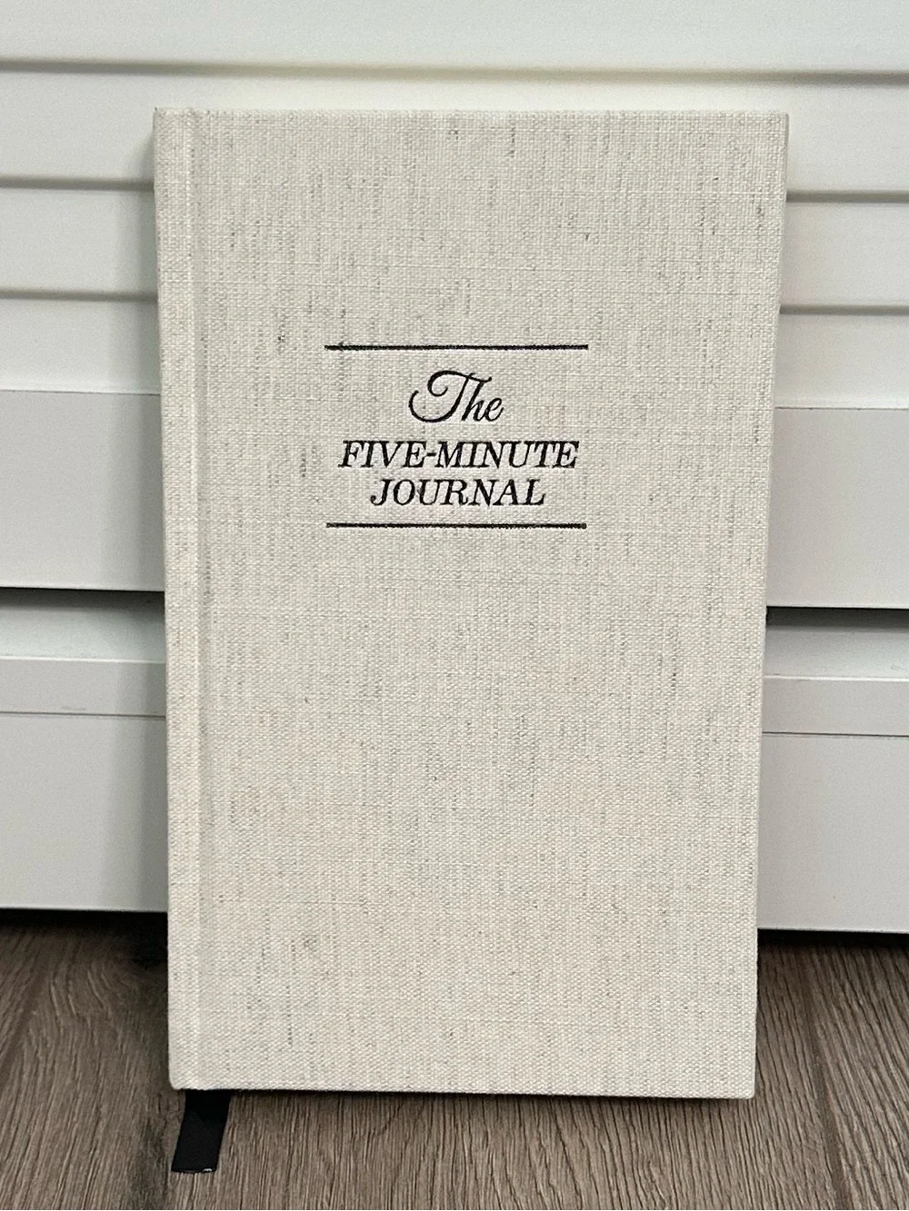 The Five Minute Journal Original Linen Book Natural Beige